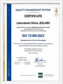 Certificación ISO 15189:2022 - JEXLABS